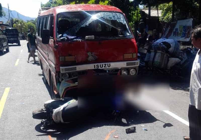 NAHAS : Kecelakaan lalu lintas di Jalan Raya Singaraja-Gerokgak, Buleleng menewaskan Marinus Roobol. (humas polres buleleng)