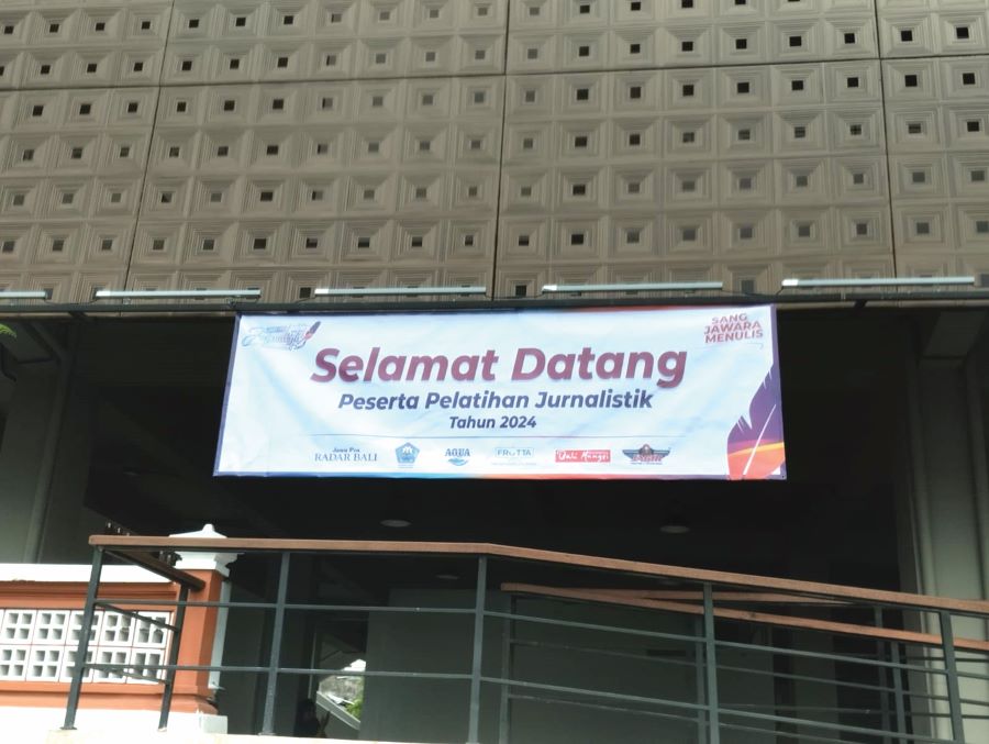 VENUE: Graha Yowana Suci di simpang Hasanudin ini menjadi tempat pelatihan dan kompetisi jurnalistik Jawa Pos Radar Bali pada Sabtu 20 Januari 2024.