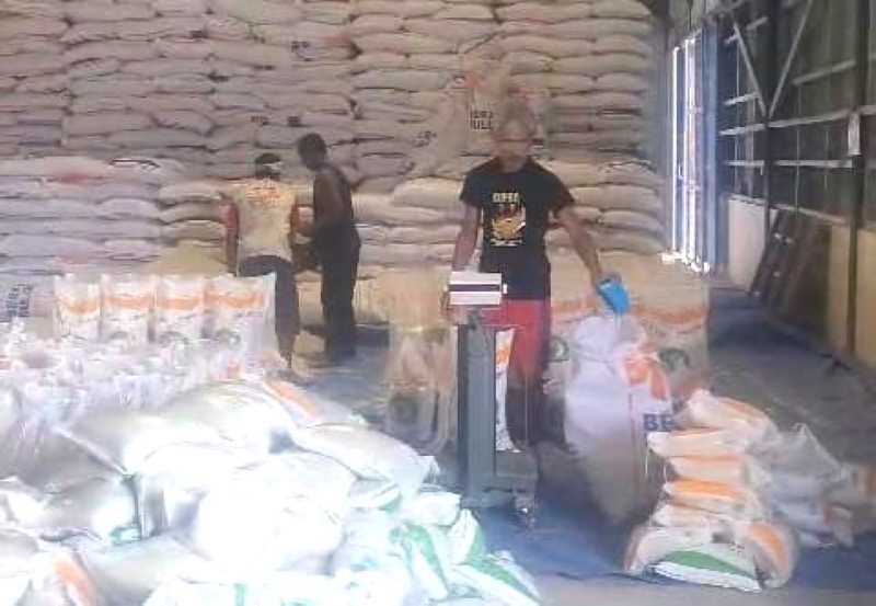 SIMPANAN BERAS : Kondisi Gudang Bulog di Kecamatan Banjarangkan (foto:istimewa)