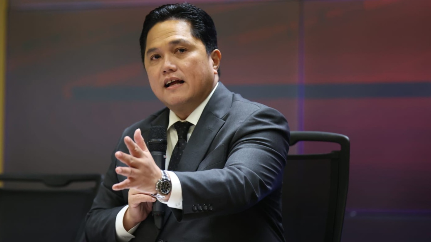 MANUVER: Menteri BUMN Erick Thohir merespons manuver mengubah BUMN menjadi Koperasi