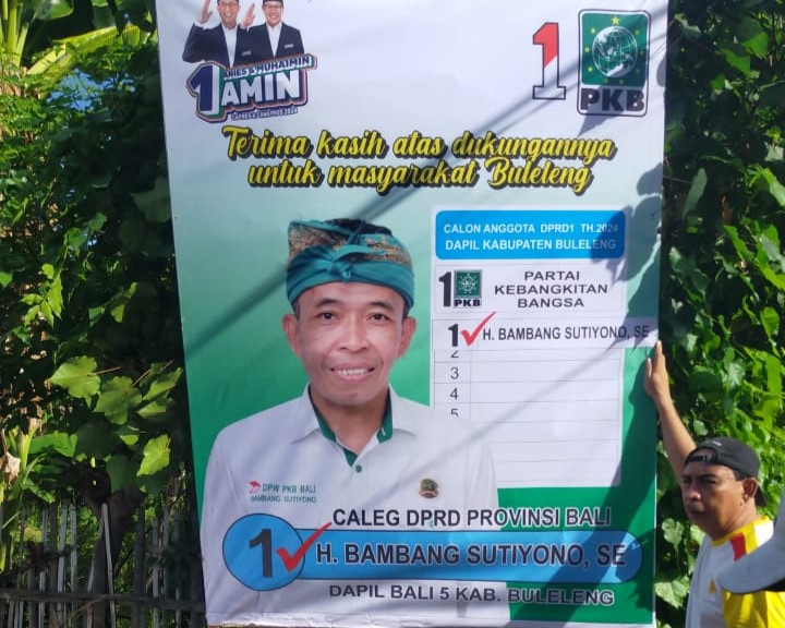 Ketua DPW Partai Kebangkitan Bangsa (PKB) Provinsi Bali, H. Bambang Sutiyono adalah caleg untuk DPRD Bali dari dapil Buleleng.
