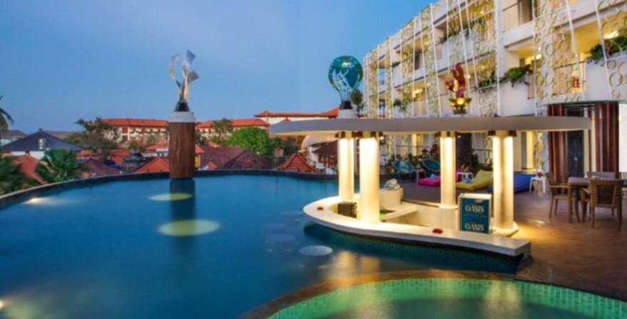 TKP PERKOSAAN: Situasi sepi di Hotel Ion Benoa, Jalan Pratama Nomor. 93, Tanjung Benoa, Kuta Selatan, Badung.