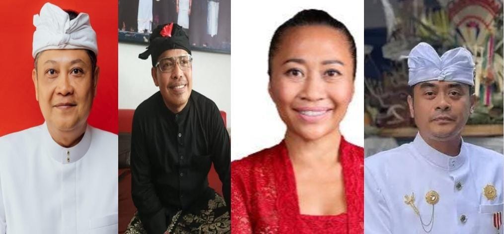 TERATAS: Empat nama calon DPD RI Dapil Bali bersaing di papan atas. Yakni, Rai Mantra, Merta Jiwa, Djelantik dan AWK.
