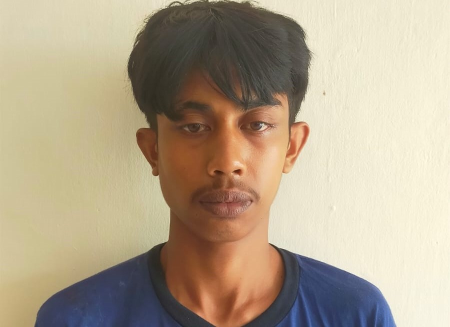 DITANGKAP : Pelaku penganiayaan Rivanthio Adam Mau Awang. (istimewa)