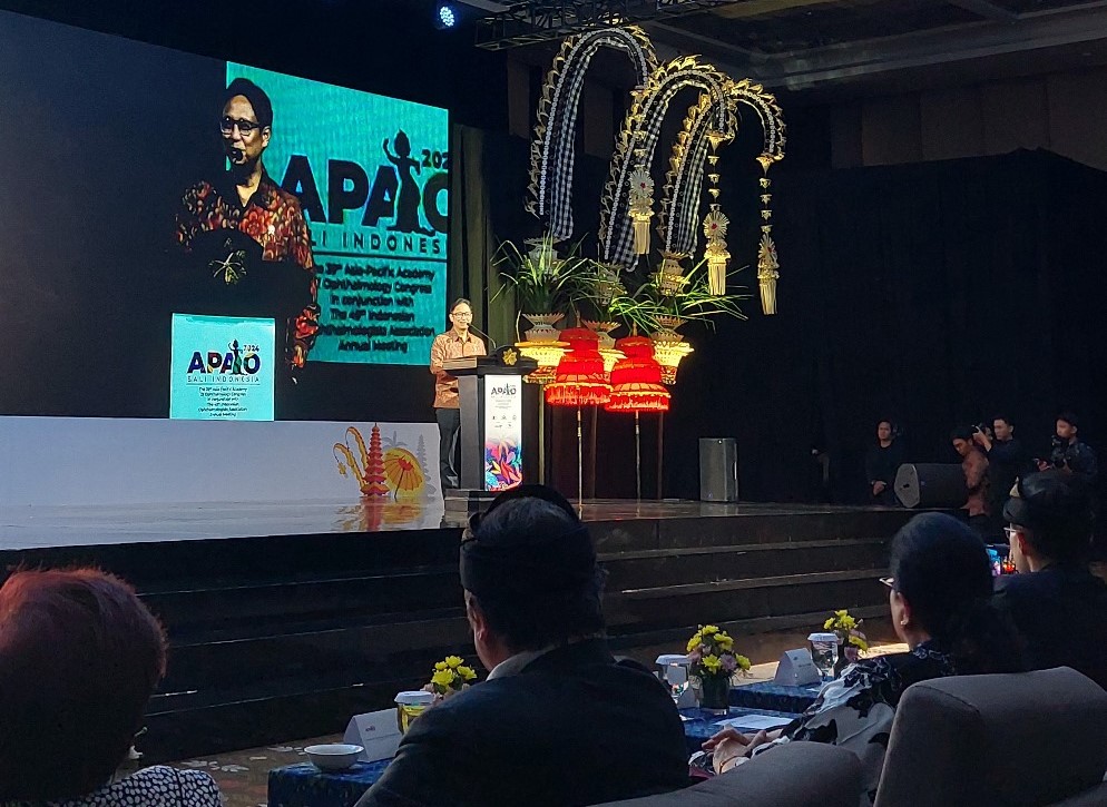 Suasana pembukaan Kongres Dokter Mata se Asia Pasifik yang berlangsung di Bali Nusa Dua Convention (22/2/2024).