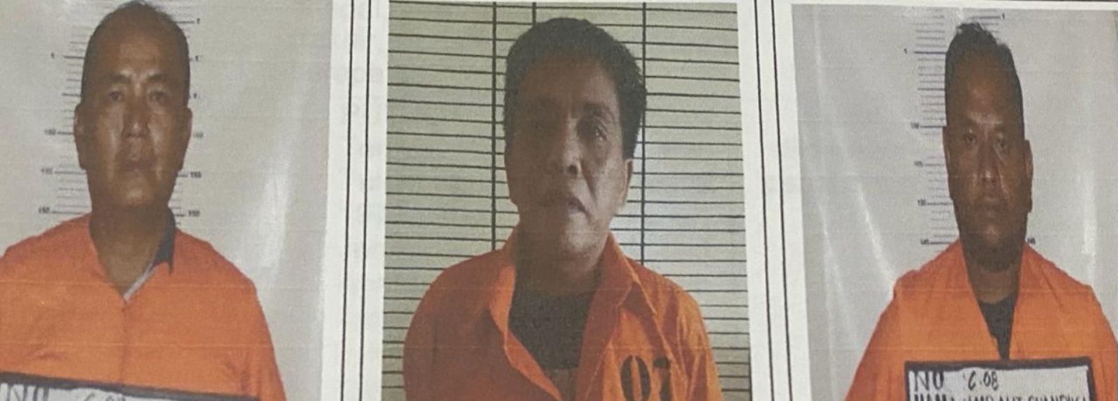 DITAHAN: Tiga pelaku penipuan jual beli tanah yang siap disidang.