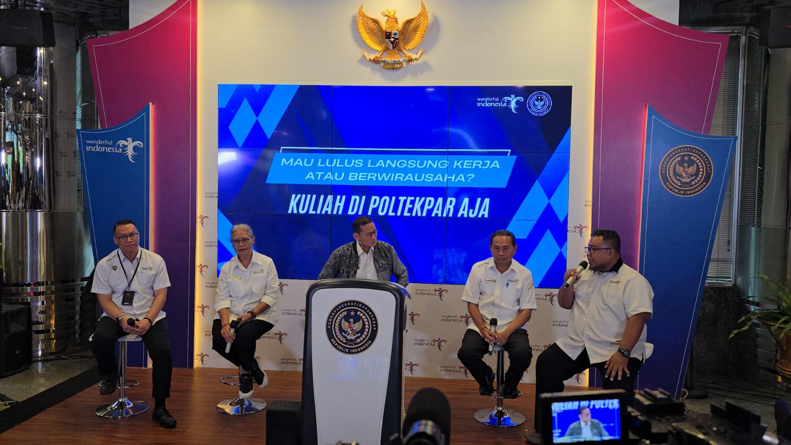 HYBRID: Pembukaan SBM Poltekpar di Gedung Sapta Pesona dan live di kanal YouTube Kemenparekraf (26/2/2024).