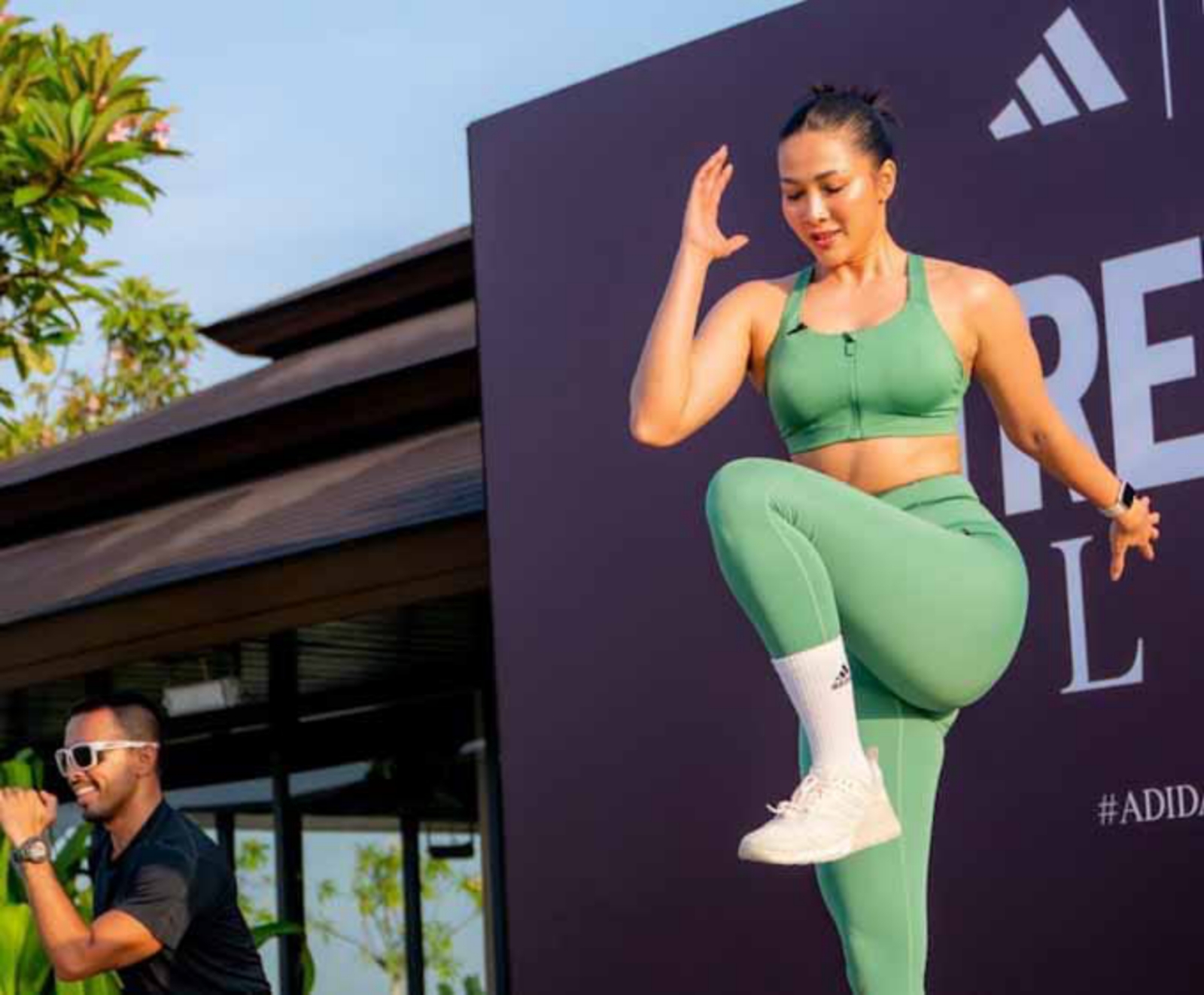 BRAND AMBASSADOR: Andrea Dian dan Febrian, Mengajak Warga Bali untuk Berolahraga Bersama pada 24 Februari 2024 Lalu. (Kanmo Group)