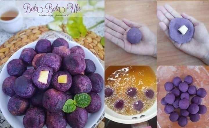 ENAK: Cara dan hasil olahan Ubi Ungu menjadi camelan yang disukai banyak penikmat kuliner atau jajanan tradisional.