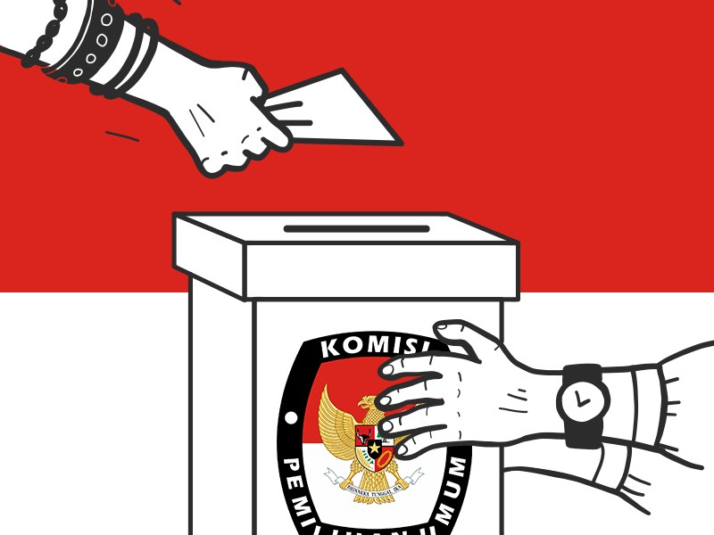 Ilustrasi penyaluran hak suara hasil Pemilu 2024