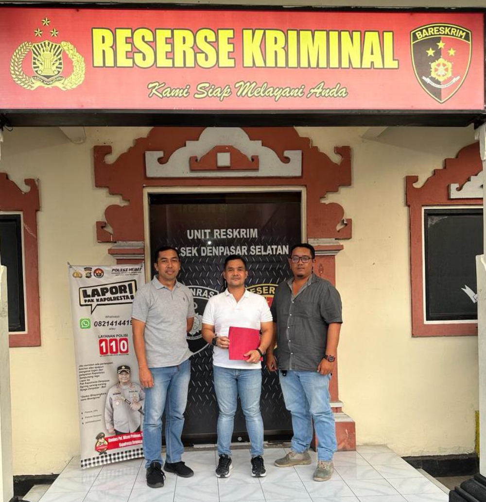 LAPOR: Pihak FIF Group melaporkan oknum konsumen ke Polsek Denpasar Selatan (5/3/2024). (FIF Group)