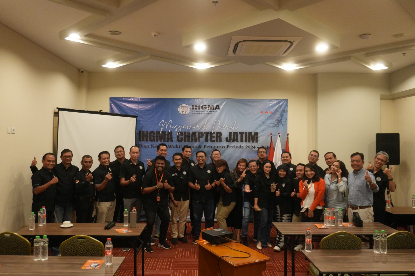 PENGURUS BARU: Musda DPD IHGMA Jatim pada Rabu, 28 Februari 2024 di Agogo Hotel Surabaya. (IHGMA)
