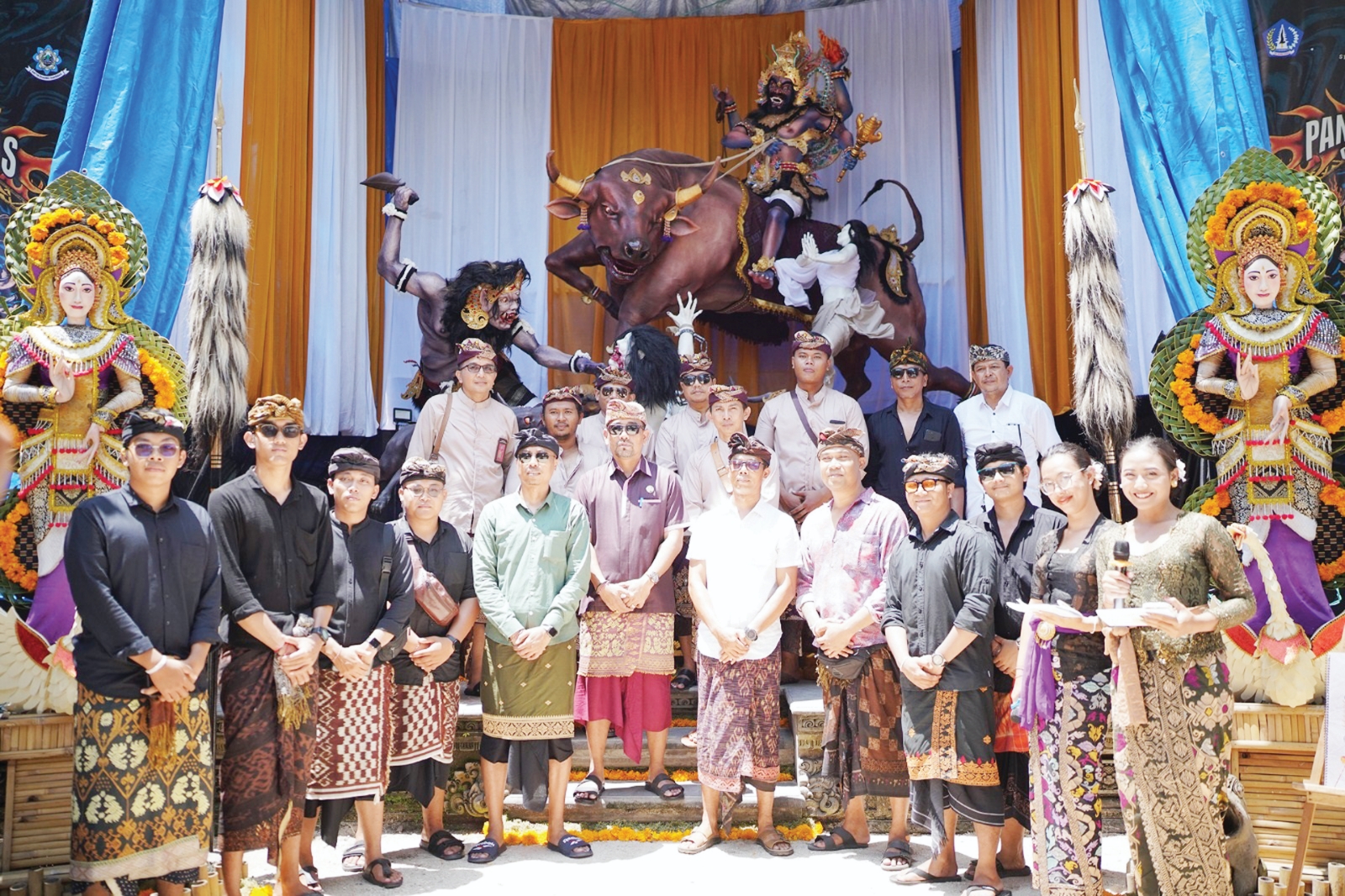 TAHAP PENJURIAN: Salah satu peserta lomba ogoh-ogoh di kabupaten Badung usai penjurian. (Diskominfo Badung)