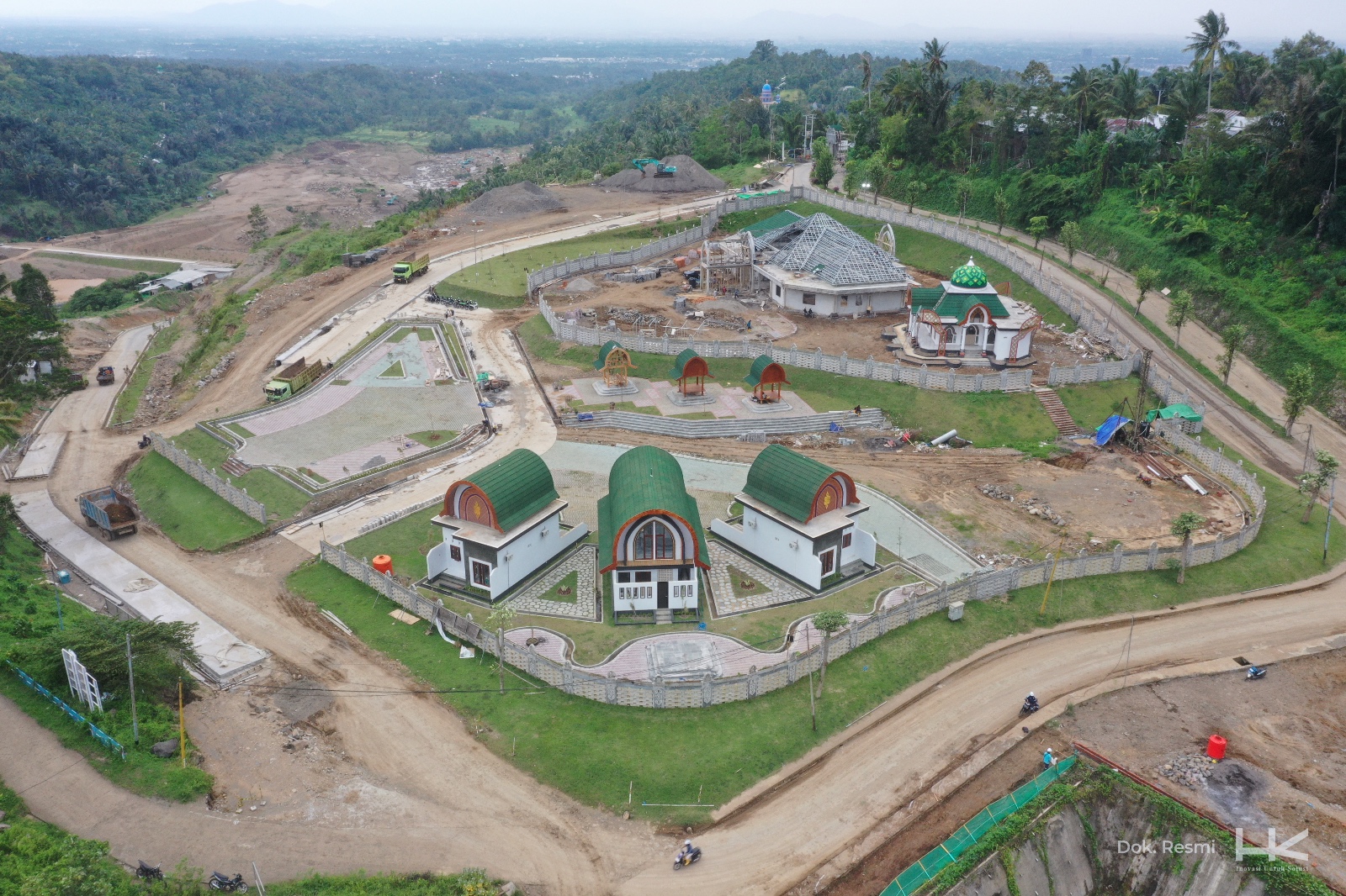 PROGRES 79,33%: Proyek Bendungan Meninting paket I yang berlokasi di Kabupaten Lombok Barat, Nusa Tenggara Barat. (PT Hutama Karya)