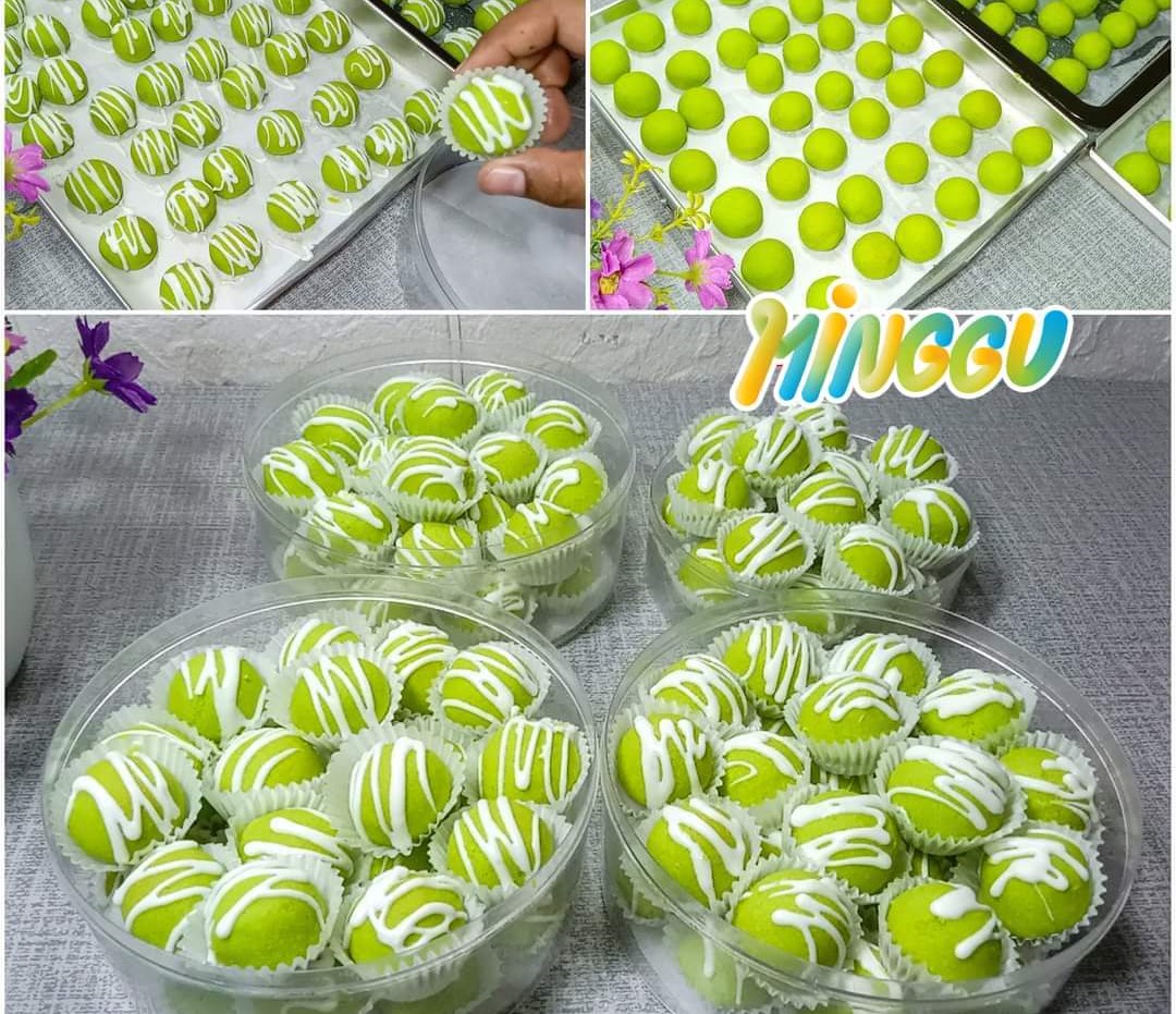 SEGAR: Penampakan nastar pandan yang rasanya legit dan paling dinanti sebagai suguhan lebaran.
