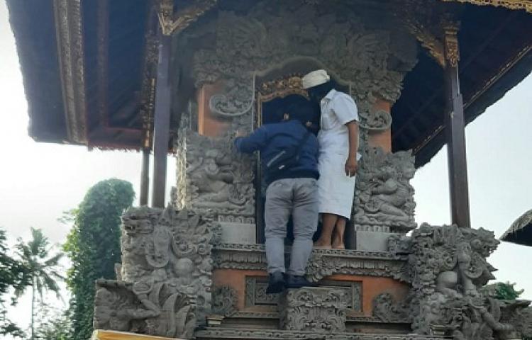 Ilsutrasi tempat penyimpanan benda berharga di Pura
