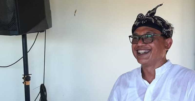 BEBER MINAT ATLETIK : Ketua KONI Kabupaten Klungkung, I Wayan Subamia. (dewa ayu pitri arisanti)
