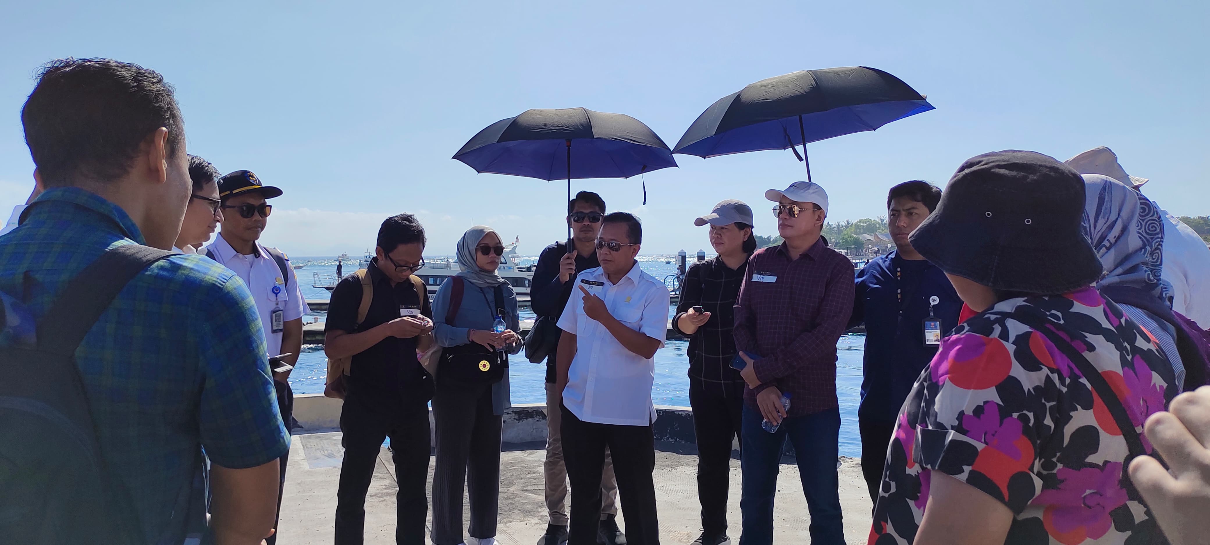 Suasana sidang pemeriksaan setempat di PelabuhanNusa Penida terkait konstruksi proyek dipimpin Moh. Noor Rofieq