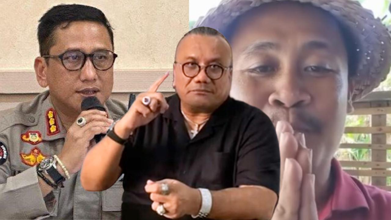 VIRAL: Praktisi Hukum Dr. Togar Situmorang (tengah), Tokoh Masyarakat Wayan Setiawan (kanan) dan Kabid Humas Polda Bali Kombes Pol Jansen Avitus Panjaitan. (Dok Radar Bali)