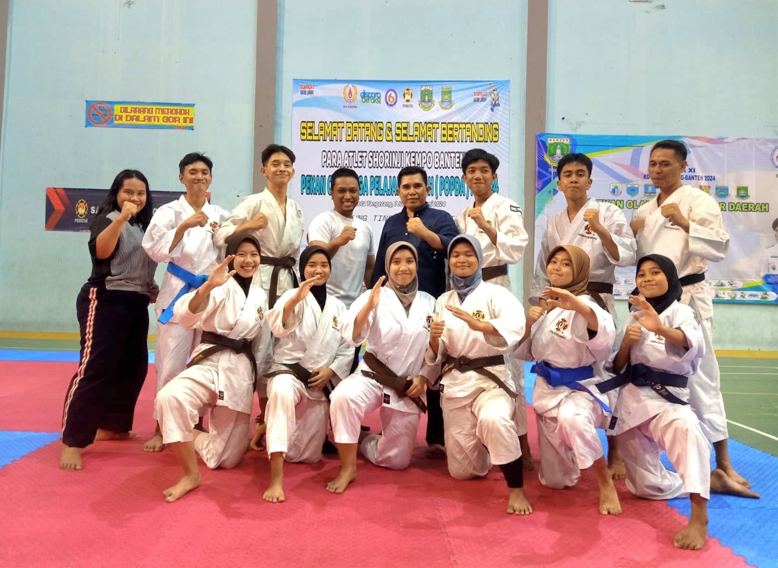 BERPRESTASI: Para atlet Kempo Kabupaten Banten yang bertarung di ajang  Porda Provinsi Banten