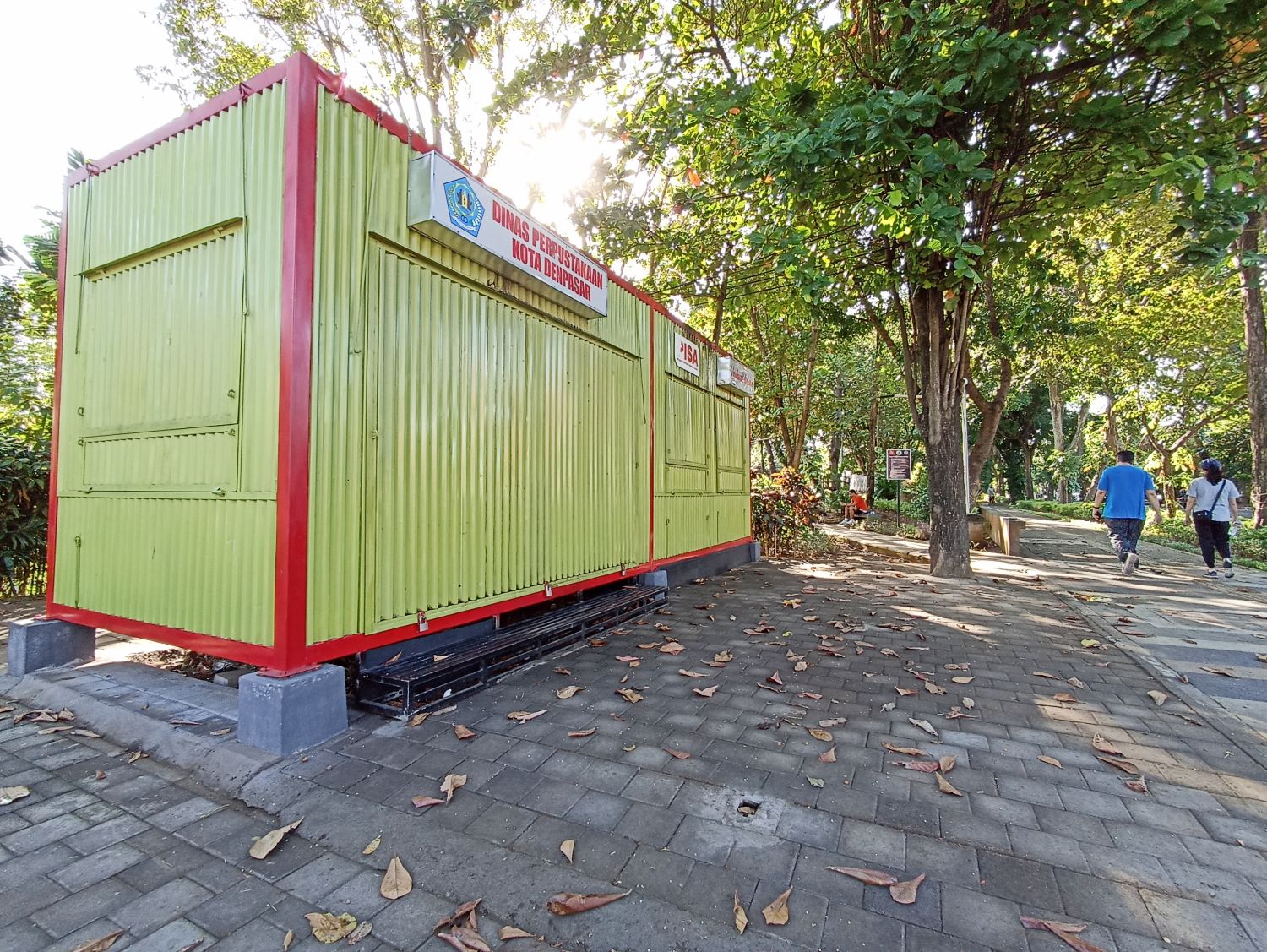 DORONG LITERASI: Perpusatakaan kontainer akan dibuka setiap Sabtu dan Minggu di Lapangan Puputan Badung setelah sebelumnya di Taman Janggan Renon