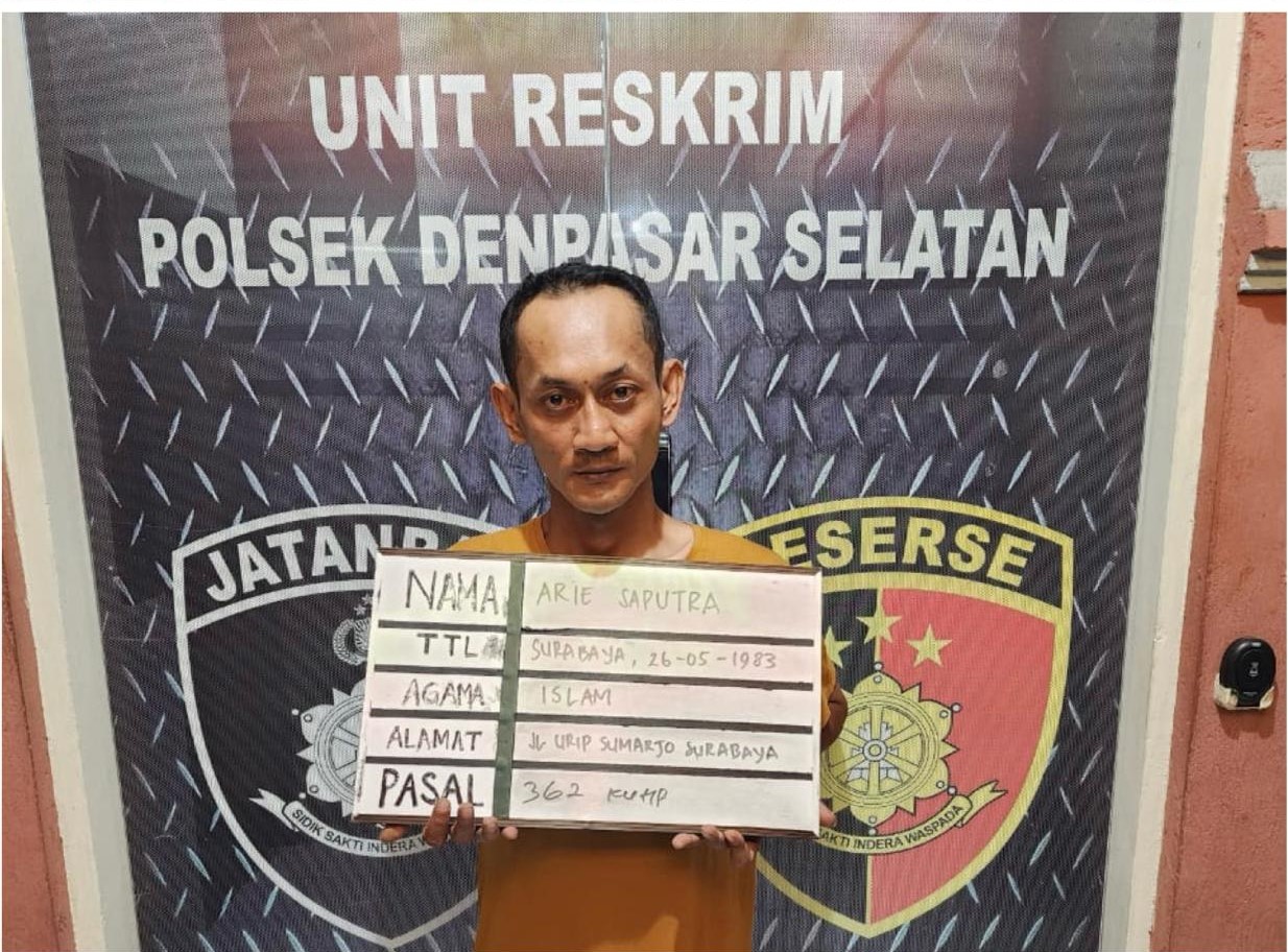 APES: Sang suami Arie Saputra yang diciduk polisi lantaran sama istri mencuri di sebuah mini market