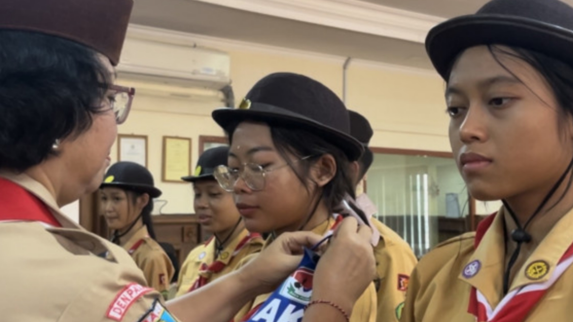 Pelantikan dewan dan anggota SAKA POM (Satuan Karya Pengawasan Obat dan Makanan) Kwarcab Denpasar angkatan I tahun 2024 pada Senin, 1 Juli 2024.