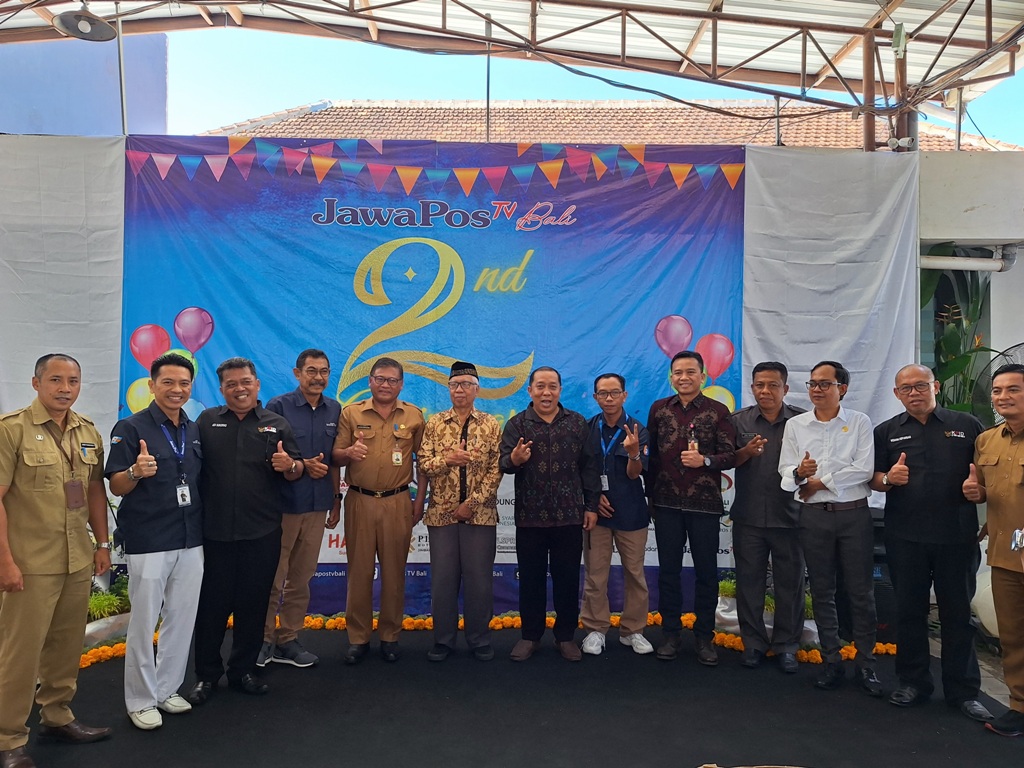 PERAYAAN: Perayaan HUT Jawa Pos TV Bali ke-2, Senin, 8 Juli 2024  di halaman Kantor Jawa Pos TV Bali.