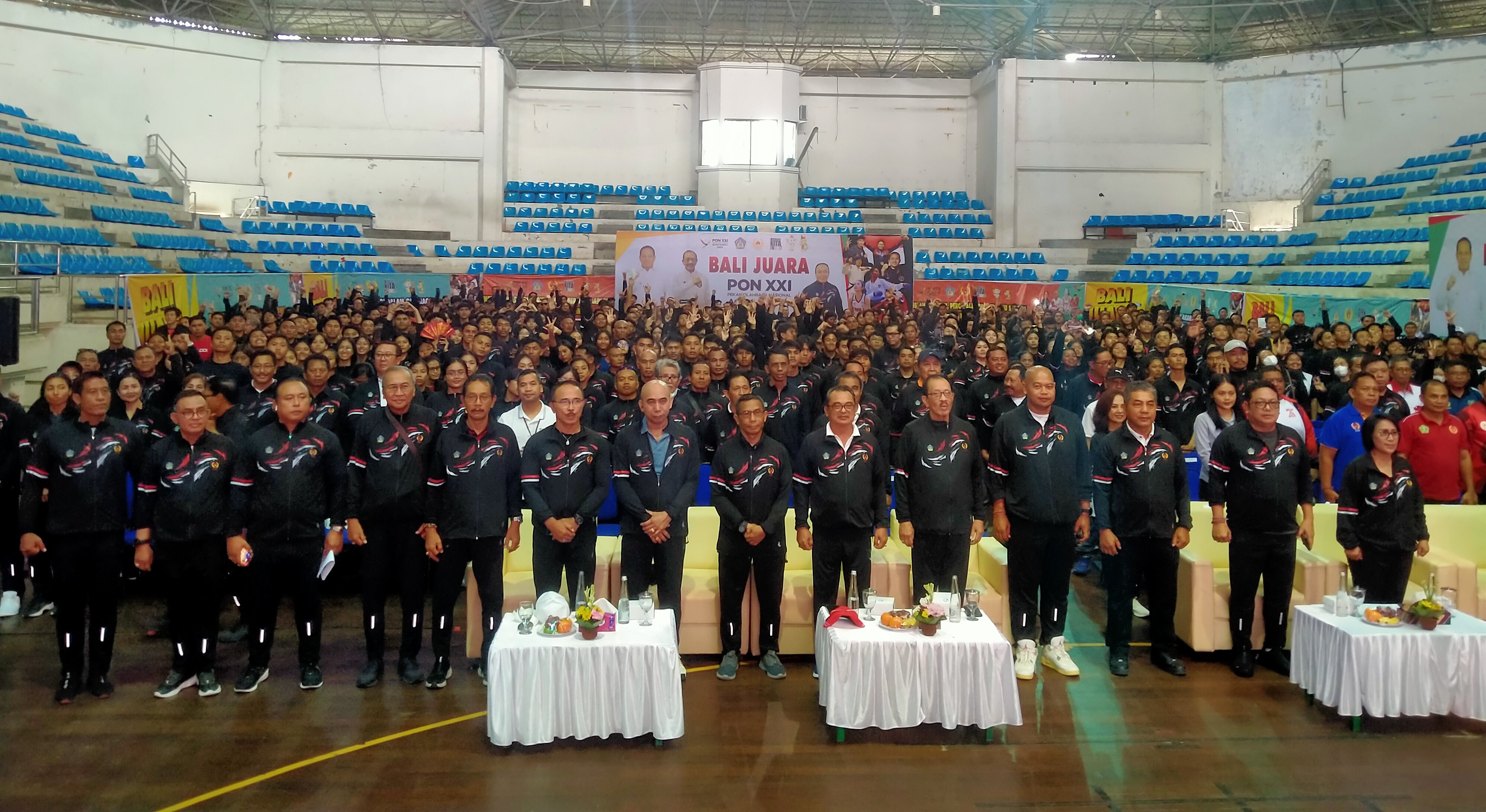 PANCANG TARGET: Suasana pembukaan Pelatda oleh KONI Bali 60 hari menuju PON Aceh - Sumetera Utara.
