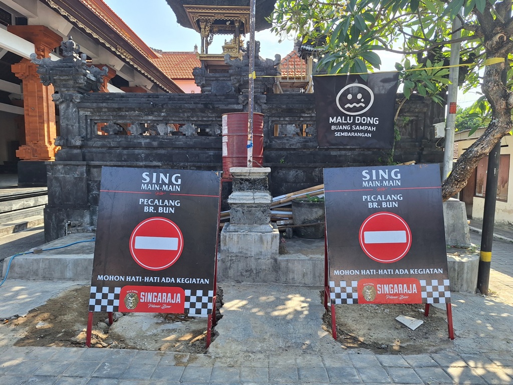SUASANA:  Teba modern mulai dipasang di 14 titik Kota Denpasar.