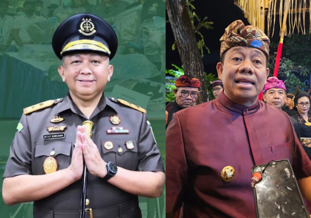 SELEKSI KPK: Kajati Bali Ketut Sumedana (kiri) dan Penjabat (Pj) Gubernur Bali, Sang Made Mahendra Jaya (kanan) meramaikan seleksi pimpinan Komisi Pemberantasan Korupsi (KPK) RI.