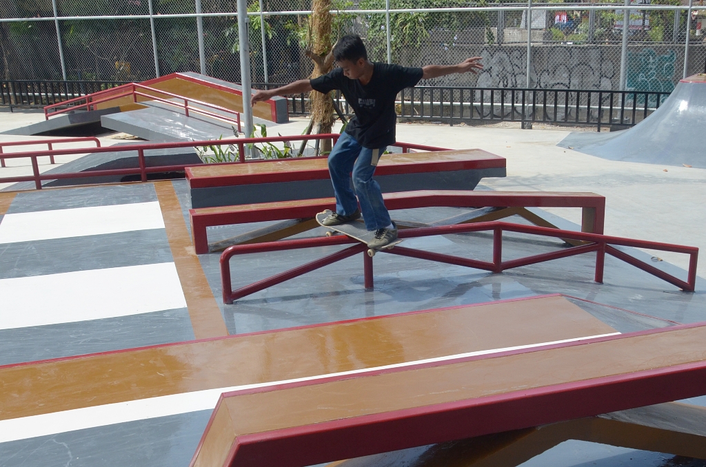 FAVORIT: Skatepark Lumintang menjadi tempat favorit dikunjungi dan bermain skateboard.