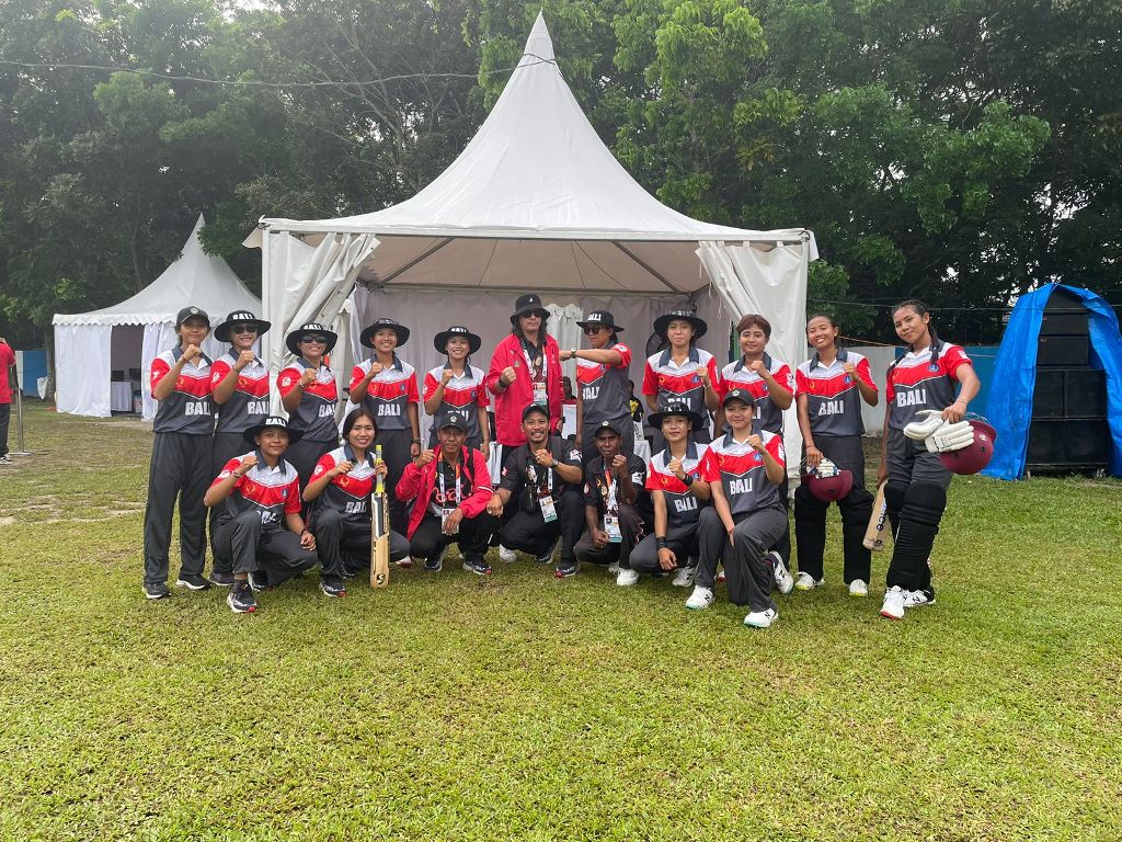BERLAGA: Tim kriket Bali putri belum berhasil meraih emas di nomor super sixes.