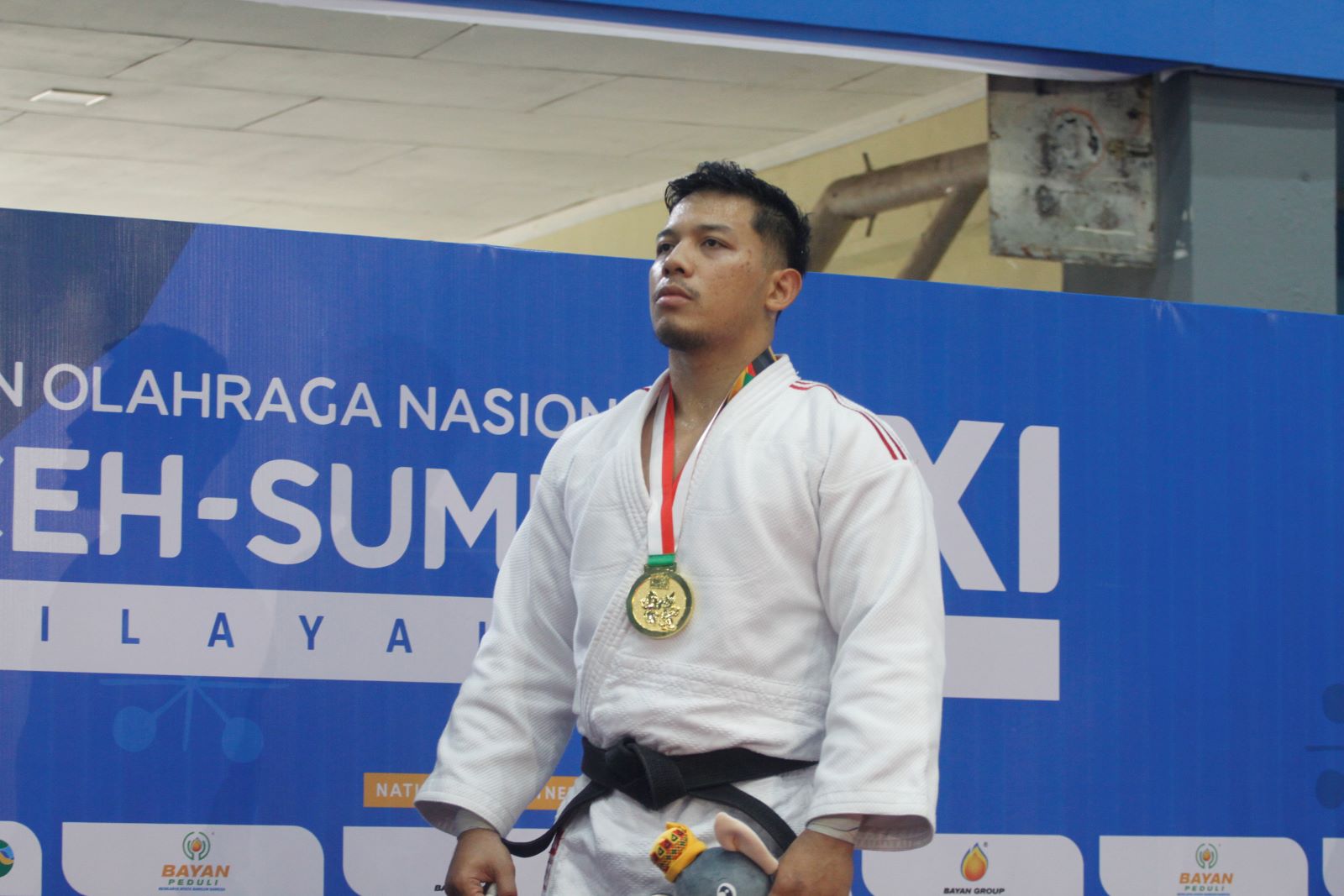 TARGET NAIK: Gede Ganding Kalbu Soethama peraih emas di cabor Judo di PON Aceh - Sumatera Utara 2024.