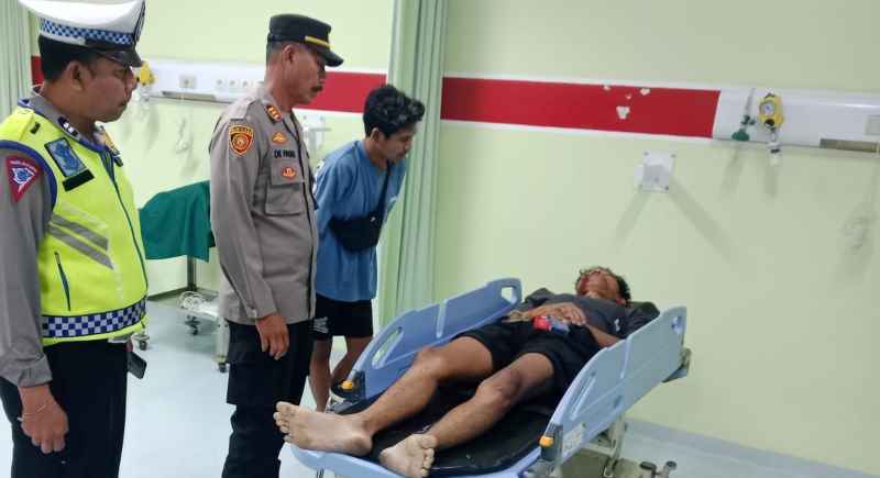 MENGENASKAN : I Kadek Adi Syawirata, ditemukan tewas di Jalan Udayana, jalur Denpasar - Gilimanuk . (foto:polsek negara)