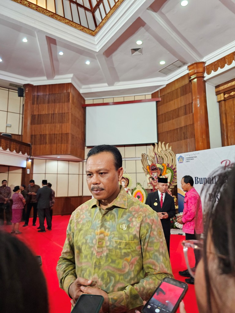 SEKPROV:  Sekretaris Daerah Provinsi  (Sekprov) Bali  Dewa Made Indra ditemui di Wiswa Sabha Utama beberapa hari lalu.