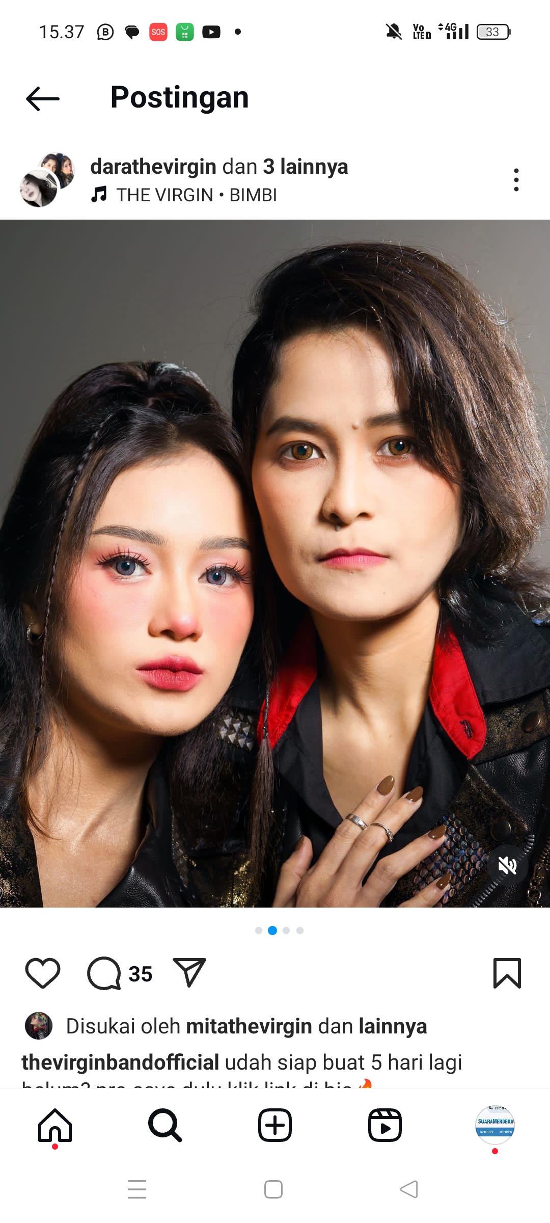 Dara dan Mita personel The Virgin