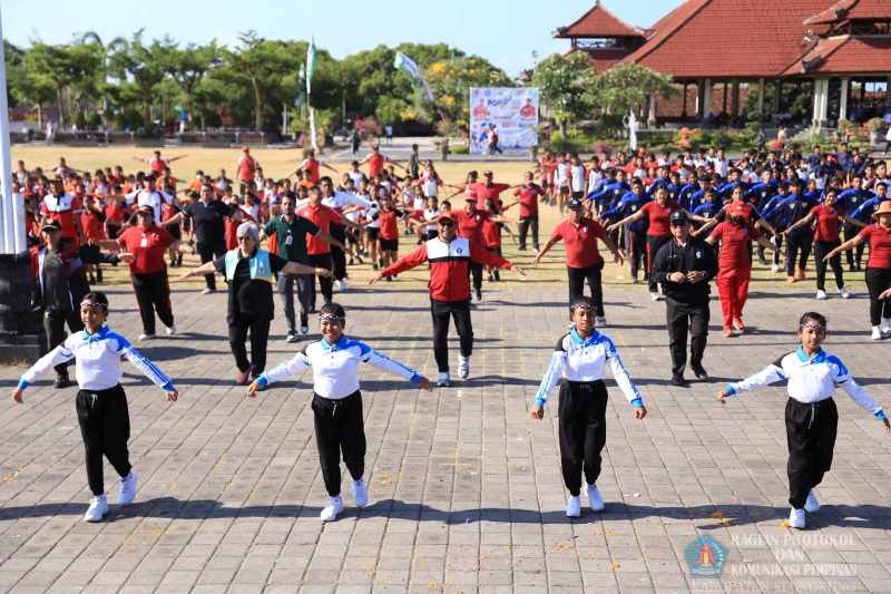 TIGA HARI : Festival Olahraga Pendidikan (FOP) Klungkung 2024 di Alun-Alun lda Dewa Agung Jambe. ( Foto: Humas Pemkab Klungkung)