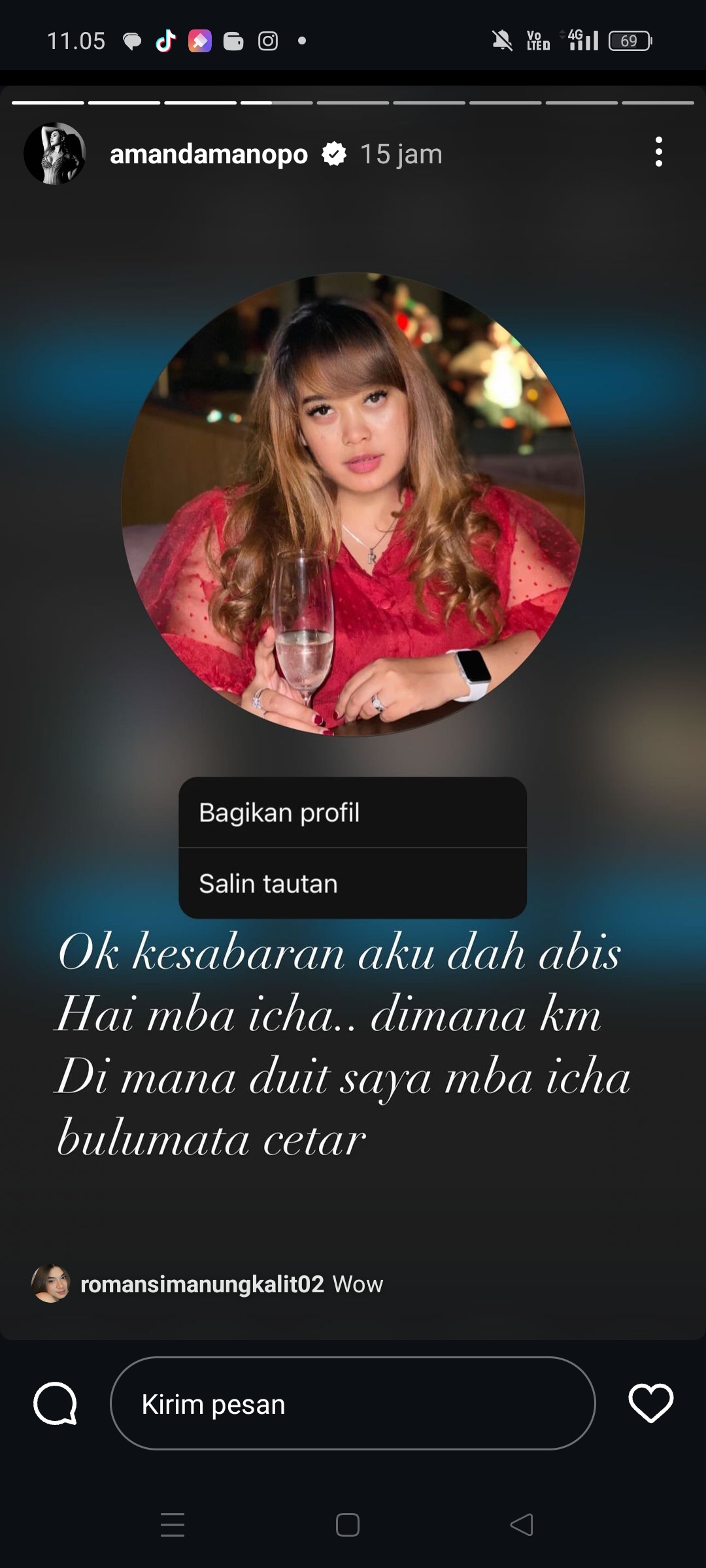 Amanda Manopo Spil pelaku penipuan terhadap dirinya