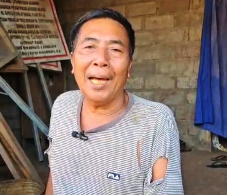 CARI KEADILAN: I Made Kasih alias Selepeg petani asal Desa Seraya Timur Karangasem berharap mendapat keadilan dari MA.
