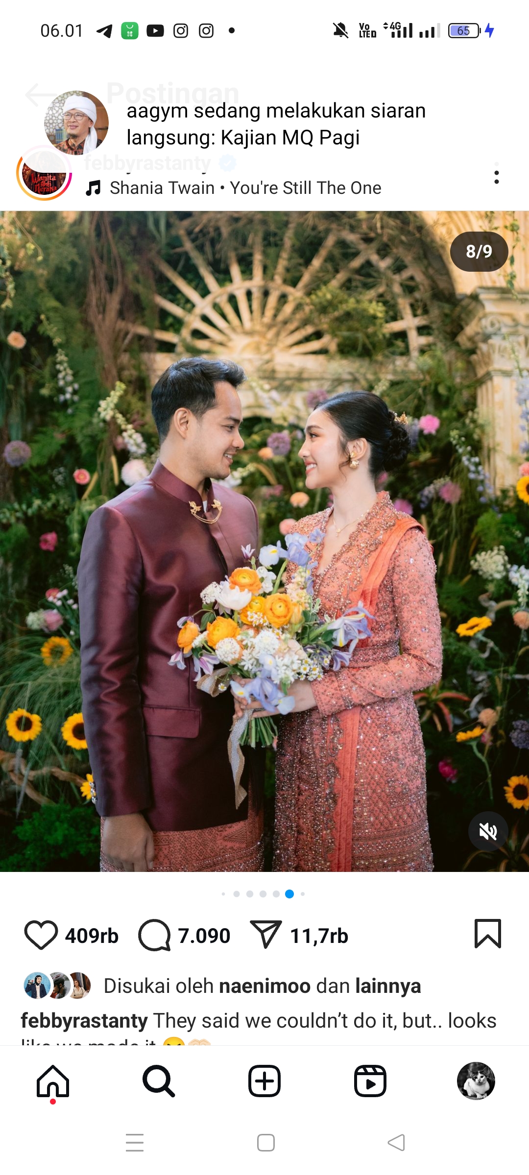 Febby Rastanty dan tunangannya
