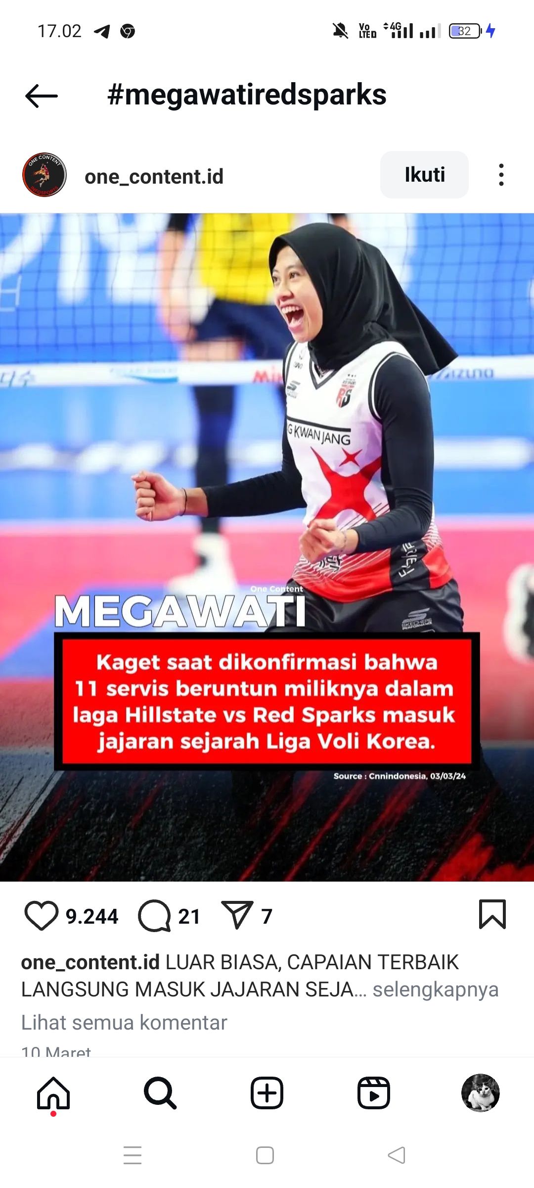 Megawati pemain Red Sparks
