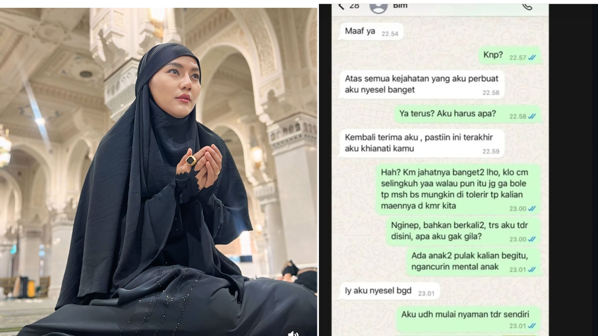 Kisah Arie Rieyanthie diselingkuhi saat umroh
