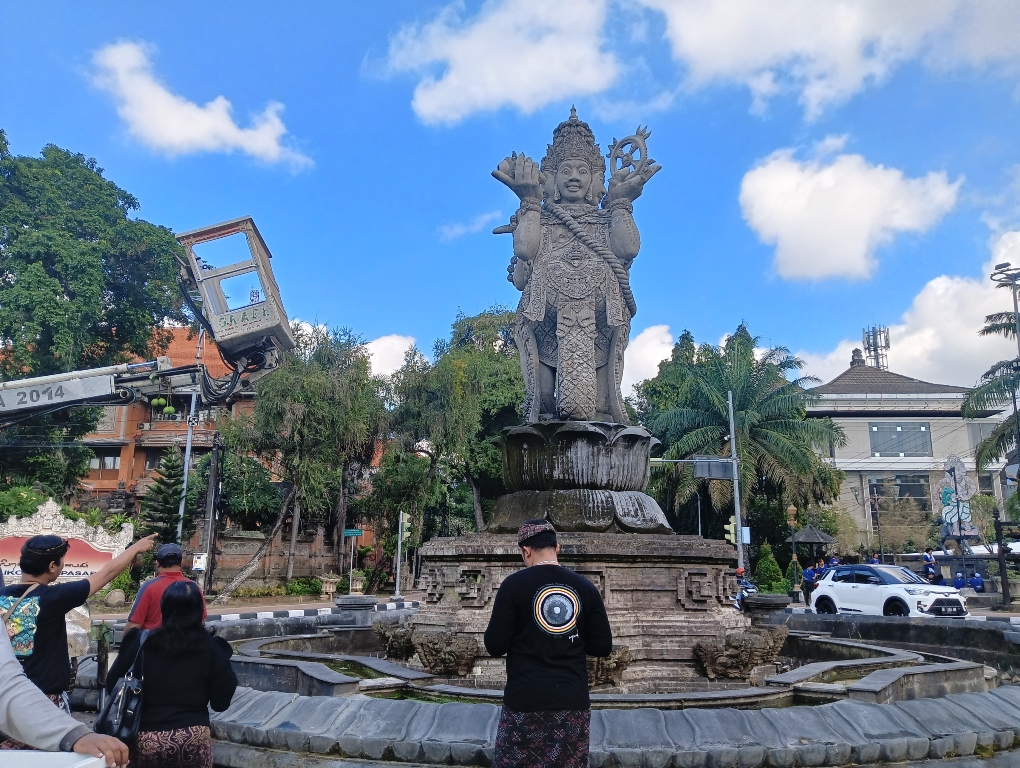DITETAPKAN: Patung Catur Muka akan ditetapkan menjadi salah satu cagar budaya di Kota Denpasar.