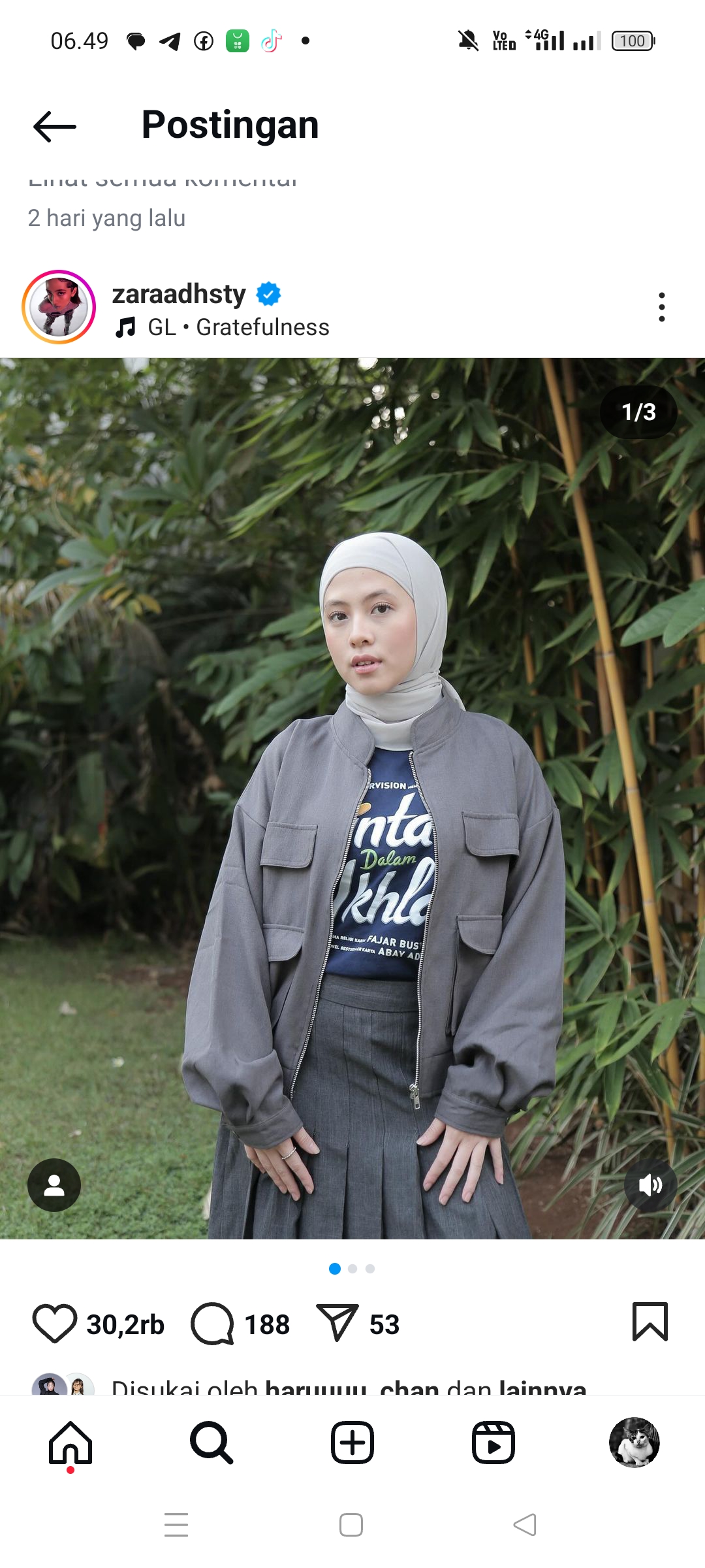 Penampilan terbaru Adhisty Zara mengenakan hijab