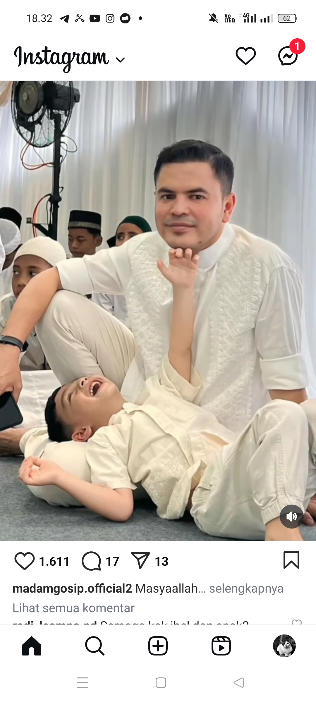 Haldy Sabri bersama Air Rumi Akbar anak Irish Bella