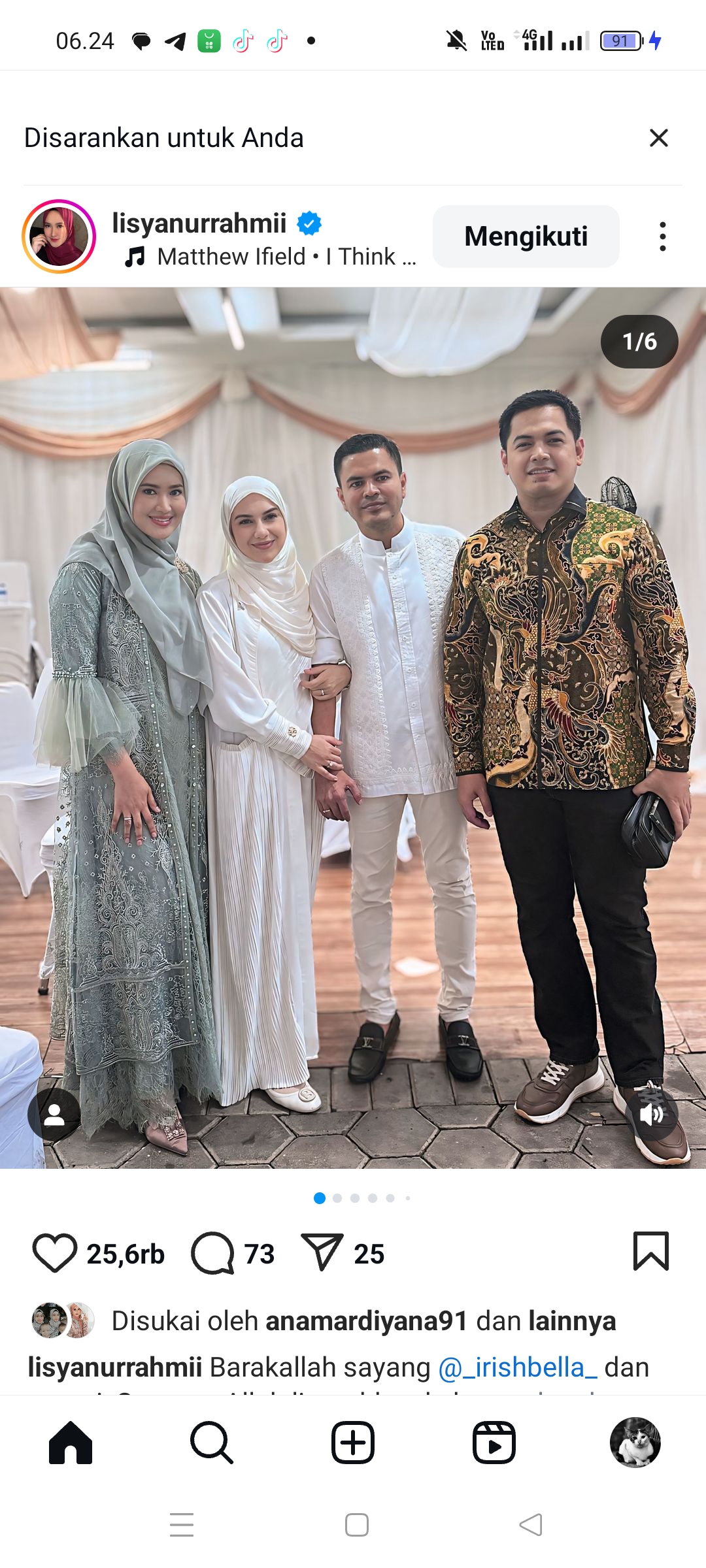 Potret bahagia pengantin baru Irish Bella dan Haldy Sabri