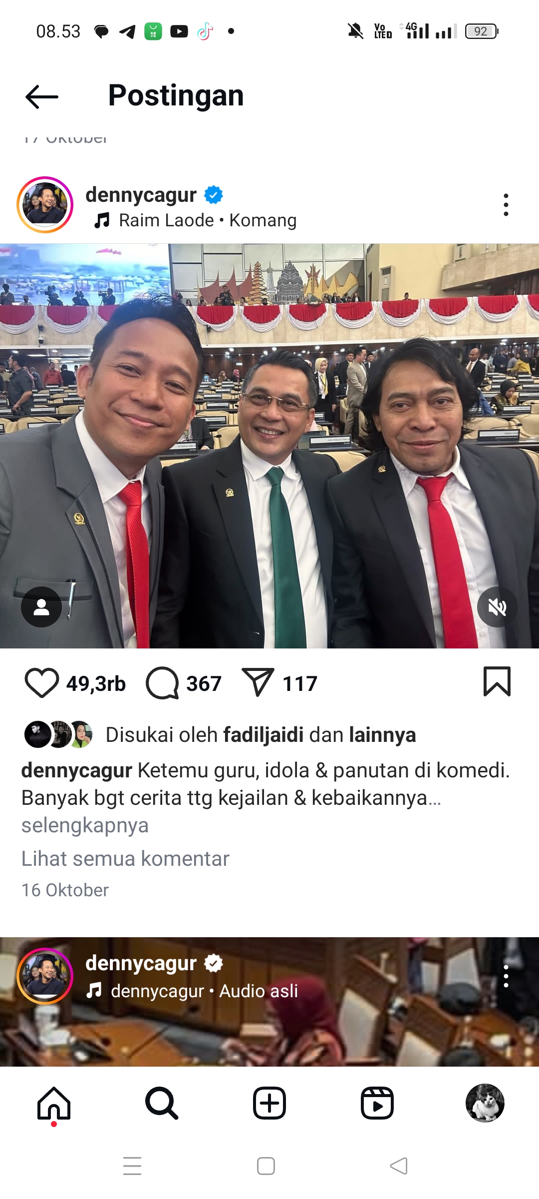 Denny Cagur dan anggota DPR-RI lainnya