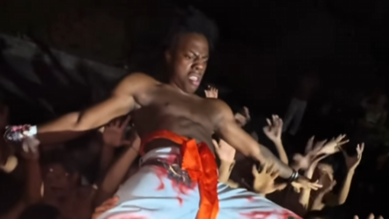 YOUTUBER: IshowSpeed saat ikut berkecimpung dalam tari Kecak di kawasan Uluwatu Jimbaran, Badung