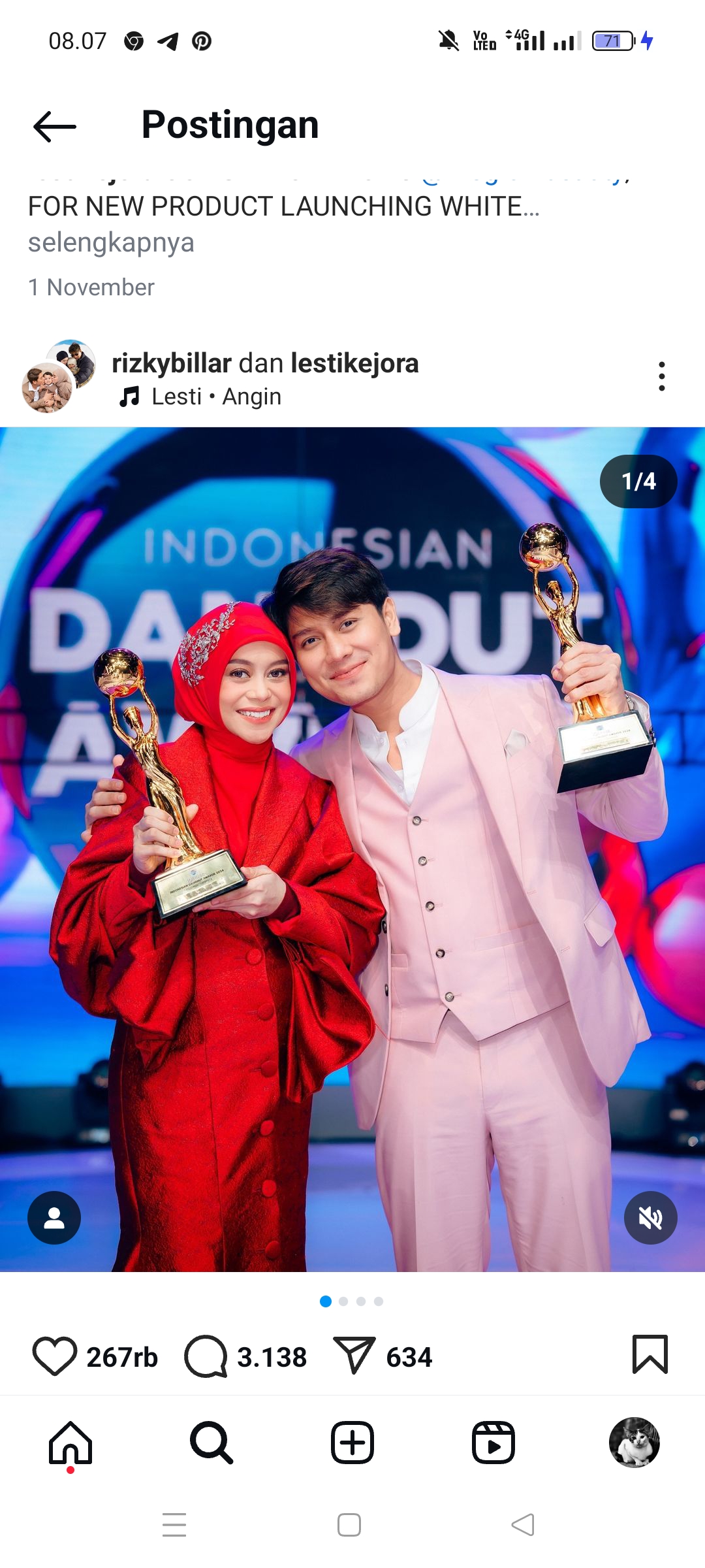 Lesti Kejora dan Rizky Billar